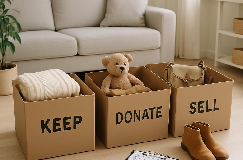 Decluttering before a move can save time and stress. Regularly donate or sell items you no longer ne