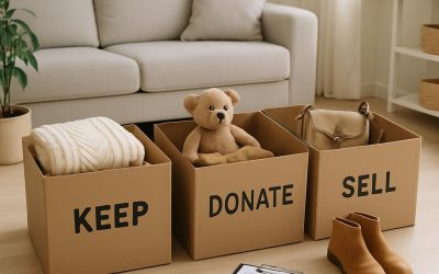 Decluttering before a move can save time and stress. Regularly donate or sell items you no longer ne
